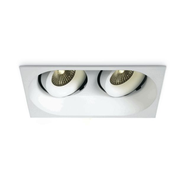 ONE Light COB Outdoor/Badezimmer - Einbaustrahler - 168 x 90 mm, 160 x 83 mm Einbaumaß - 7W dimmbare LED inkl. - IP54 - weiß