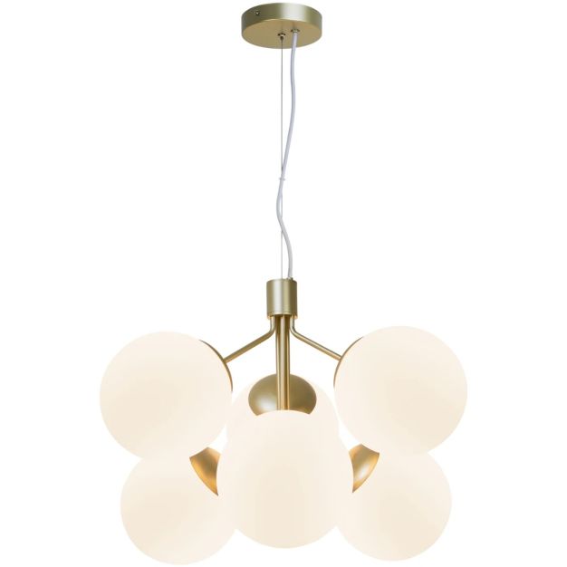 Nordlux Ivona - Pendelleuchte - 62 x 62 x 247 cm - Opal und Messing