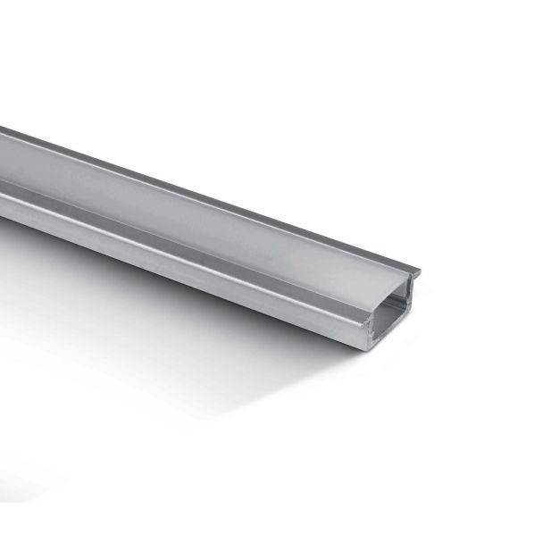 ONE Light Einbauprofil mit Diffusor - 200 cm - Aluminium und Opal