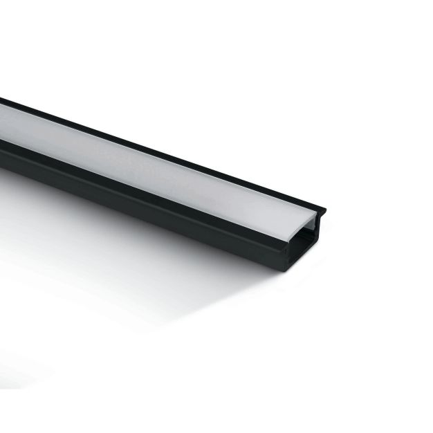 ONE Light Einbauprofil mit Diffusor - 200 cm - schwarz und opal