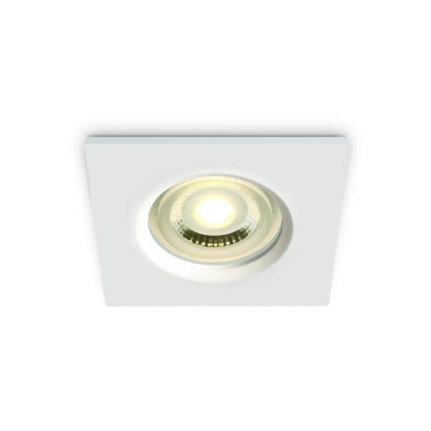 ONE Light Bathroom Range - Einbaustrahler - 85 x 85 mm, Ø 68 mm Einbaumaß - IP65 - weiß