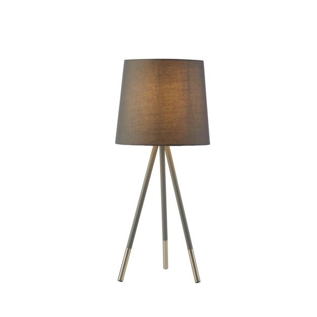 Searchlight Rio - Tischleuchte - Ø 23 x 54 cm - satiniert silber und grau