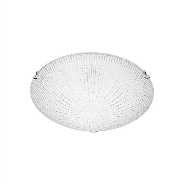 Nova Luce Shell - Deckenleuchte - Ø 30 x 8 cm - weiß und chrom