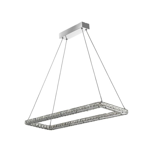 Searchlight Clover - Hängeleuchte - 80 x 26 x 120 cm - 30W LED inkl - Chrom