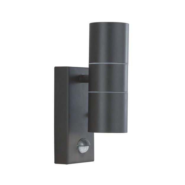 Searchlight Watford -Außenwandleuchte mit Bewegungsmelder - 7 x 21,5 cm - IP44 - satiniert schwarz