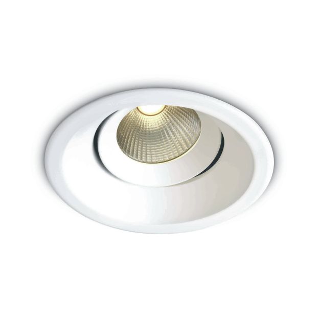 ONE Light 12W COB Dark Light - Einbaustrahler - Ø 105 mm, Ø 90 mm Einbaumaß - 12W dimmbare LED inkl. - weiß