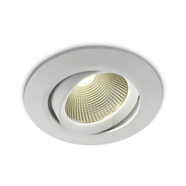 ONE Light 12W COB Range - Einbaustrahler - Ø 85 mm, Ø 78 mm Einbaugröße - 12W dimmbare LED inkl. - weiß - Lichtfarbe warmweiß