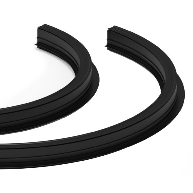 VK Lighting Eiva - magnetisches Schienensystem - Gebogenes Einbauprofil R50 für 12 mm Gipskartonplatten - 5,48 x 5,25 cm - DALI dimmbar - schwarz