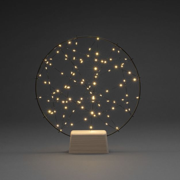 Konstsmide Weihnachtsbeleuchtung - Traumfänger mit 4-stufigem Dimmer - 36 x 5 x 39,5 cm - mattschwarz