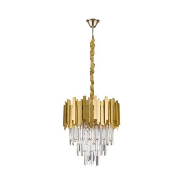 Nova Luce Grane - Pendelleuchte - Ø 40 x 120 cm - gold