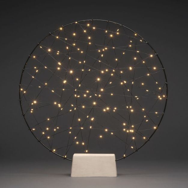 Konstsmide Weihnachtsbeleuchtung - Traumfänger mit 4-stufigem Dimmer - 60 x 5 x 64 cm - mattschwarz