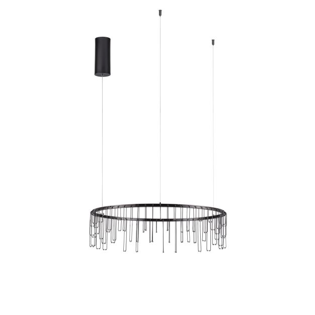 Nova Luce Stellar - Hängelampe - Ø 65 x 150 cm - 26W dimmbar LED inkl. - Schwarz Chrom