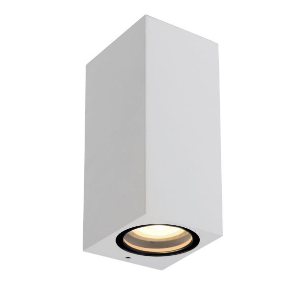 Lucide Zaro - Außenwandleuchte - 7,8 x 6,8 x 16 cm - IP44 - weiß