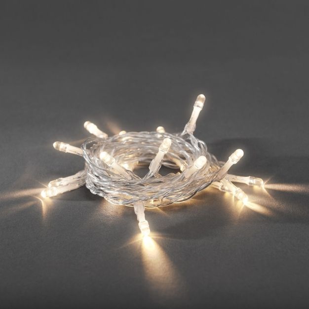 Konstsmide - batteriebetriebene LED-Lichterkette - 735 cm - 50 x 0,06W inkl - warmweiße Lichtfarbe - transparent