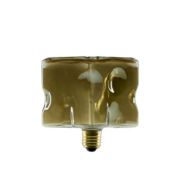 Segula LED-Lampe - Floating Line Ice Cube - 12,5 x 12,5 cm - E27 - 6W dimmbar - 1900K - rauchfarben