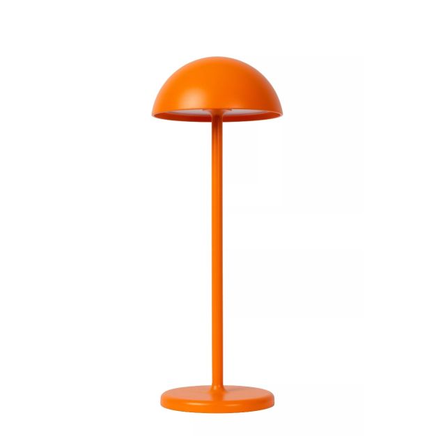 Lucide Joy - wiederaufladbare Tischleuchte - Ø 12 x 32 cm - 1.5W dimmbare LED inkl - IP54 - orange