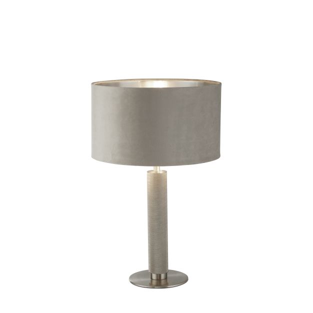 Searchlight London - Tischleuchte - Ø 38 x 63 cm - silber und taupe