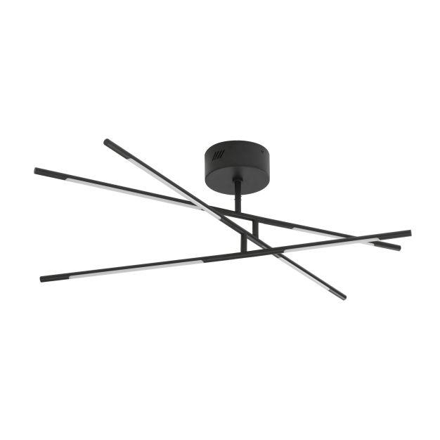Nova Luce Raccio - Deckenleuchte - 84 x 77 x 25,5 cm - 30W dimmbare LED inkl. - schwarz