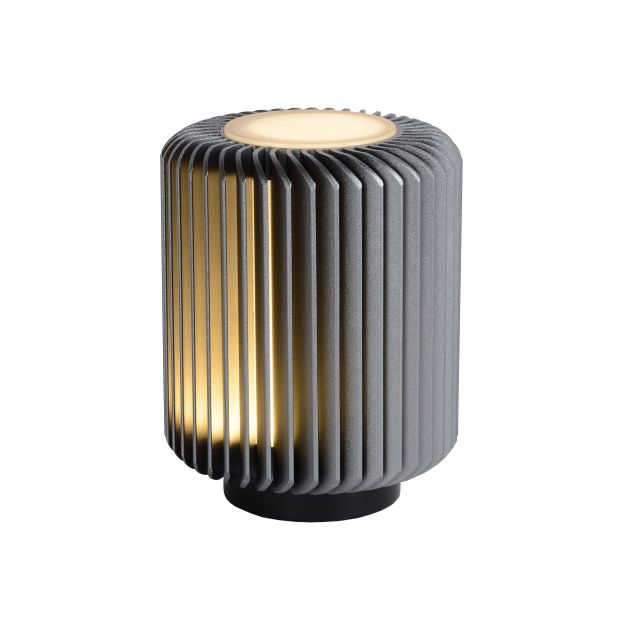 Lucide Turbin - Tischleuchte - Ø 10,6 x 13,7 cm - 5W LED inkl. - grau