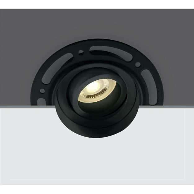 ONE Light Trimless GU10 Range - Einbaustrahler - Ø 120 mm, Ø 82 mm Einbaumaß - schwarz