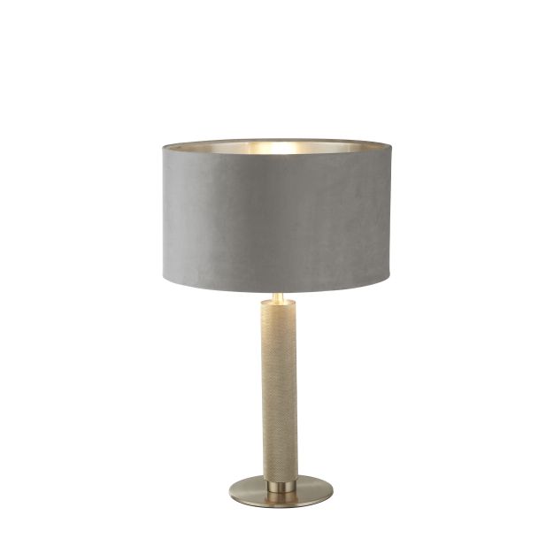 Searchlight London - Tischleuchte - Ø 38 x 63 cm - silber und grau