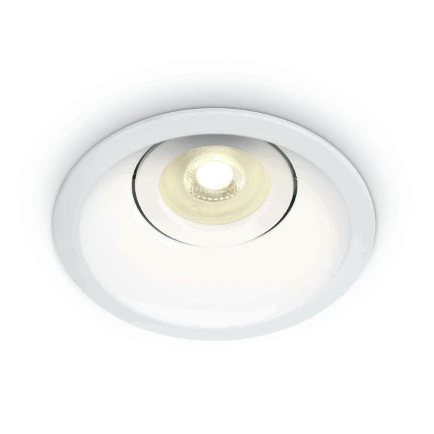 ONE Light Dark Light Round Spots - Einbaustrahler - Ø 104 mm, Ø 95 mm Einbaugröße - weiß