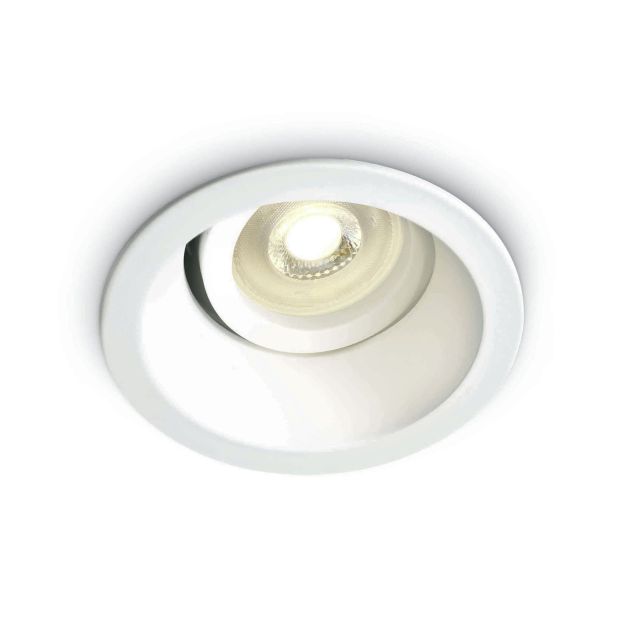 ONE Light Dark Light Round - Einbaustrahler - Ø 90 mm, Ø 75 mm Einbaugröße - weiß