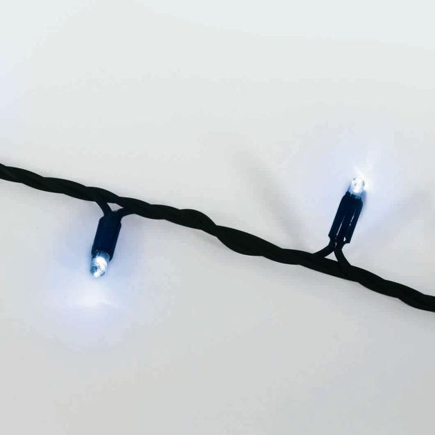ONE Light Dekorative Lichtsterne - festliche Lichter - 1000 cm - 100 Stück - IP54 - schwarz - blaue Lichtfarbe