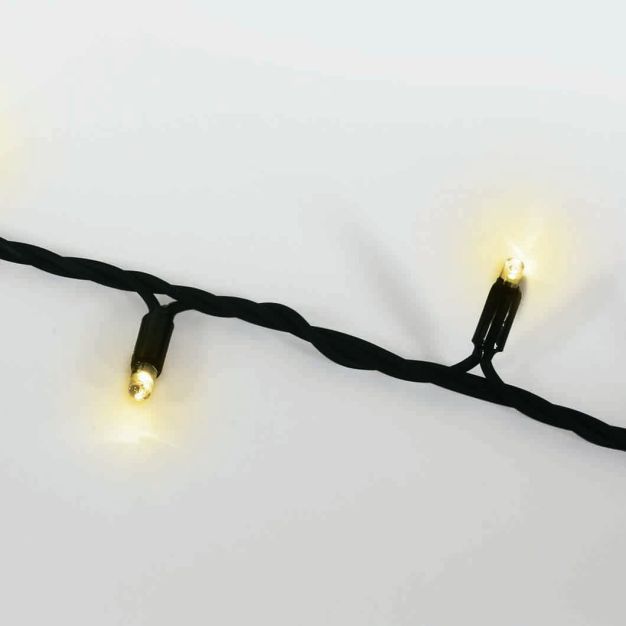 ONE Light Dekorative Lichtsterne - festliche Lichter - 1000 cm - 100 Stück - IP54 - schwarz - warmweiße Lichtfarbe
