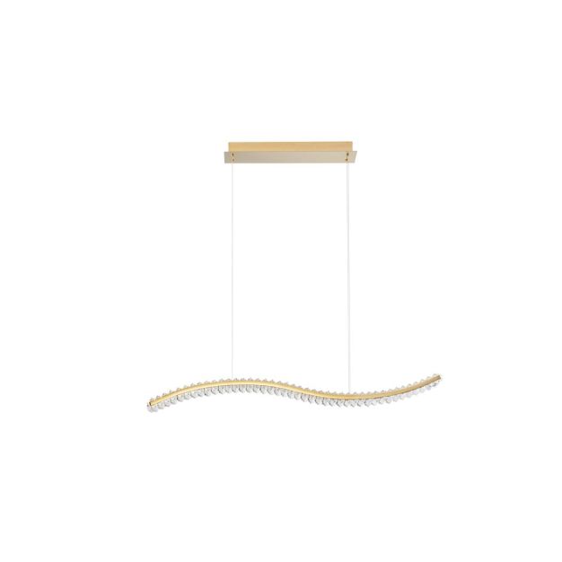 Nova Luce Aurelia - hängeleuchte - 100 x 7,6 x 150 cm - 43W dimmbare LED inkl. - gold