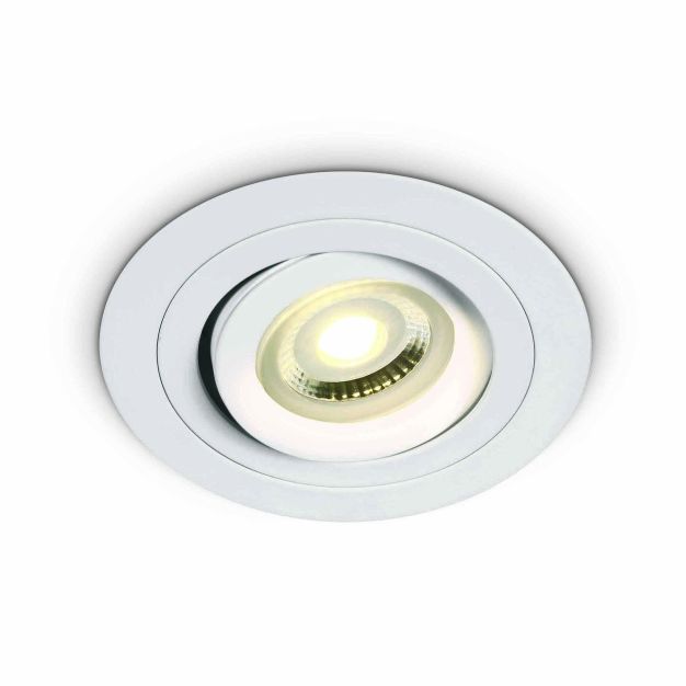 ONE Light Dual Ring GU10 Range - Einbaustrahler - Ø 92 mm, Ø 80 mm Einbaumaß - weiß