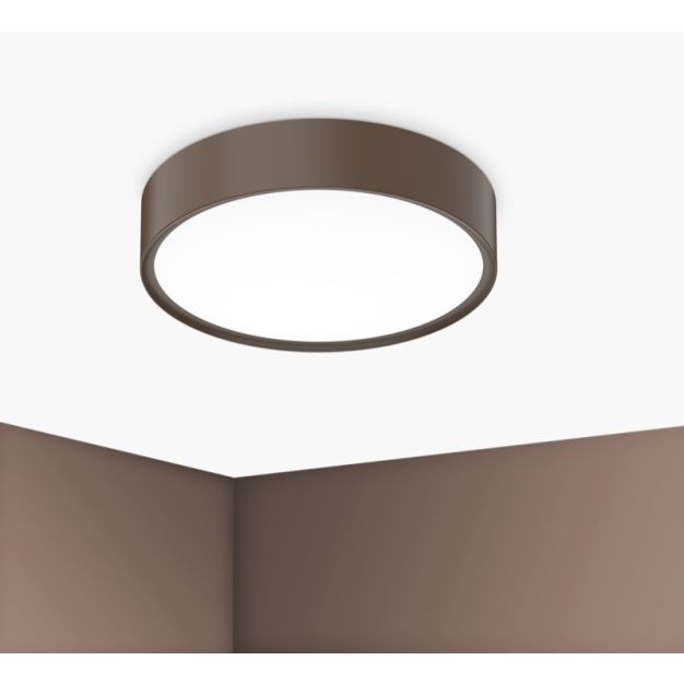 Century Italia Blanca Luxe - Deckenleuchte - Ø 40 x 7 cm - 24W LED inkl. - Kaffee