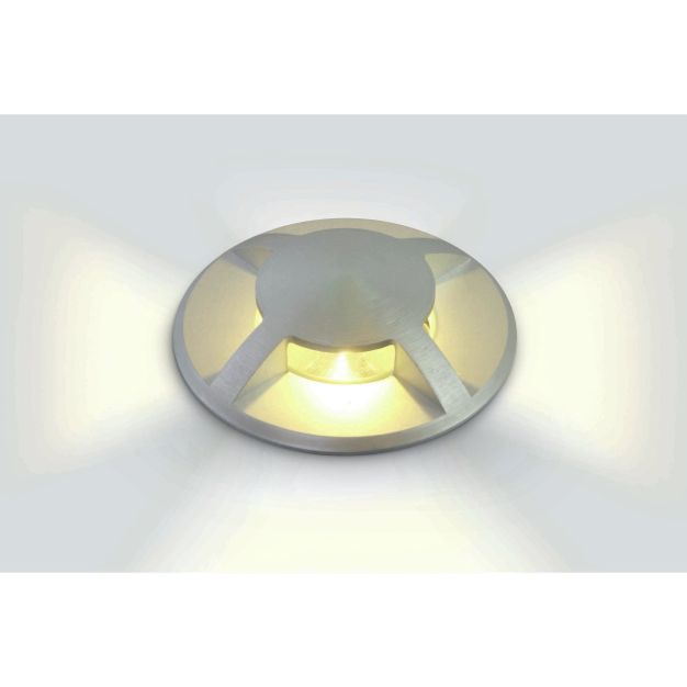 ONE Light Inground Medium Series - Bodeneinbaustrahler für den Außenbereich - Ø 88 mm, Ø 80 mm Einbaumaß - IP67 - Aluminium