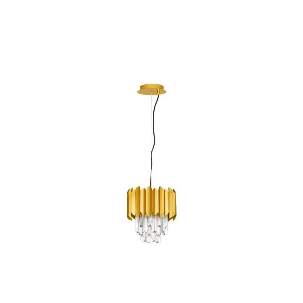 Nova Luce Magnolia - hängeleuchte - Ø 25 x 120 cm - gold