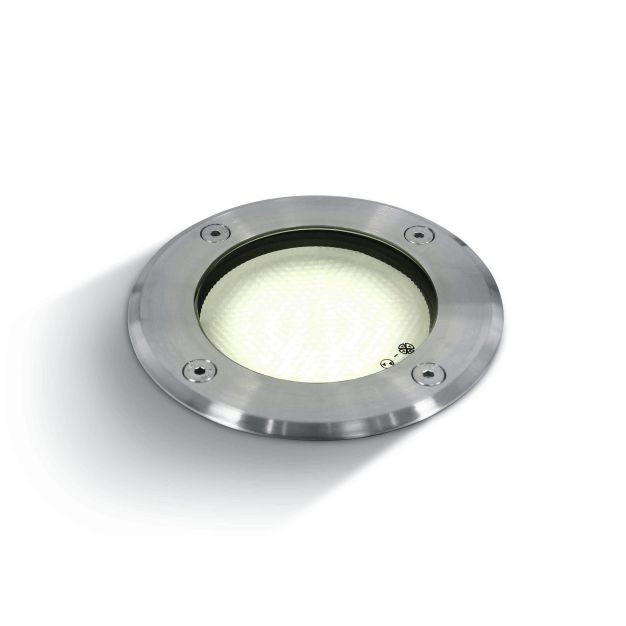 ONE Light GX53 Inground Range - Bodeneinbaustrahler für den Außenbereich - Ø 120 mm, Ø 110 mm Einbaumaß - IP67 - Edelstahl
