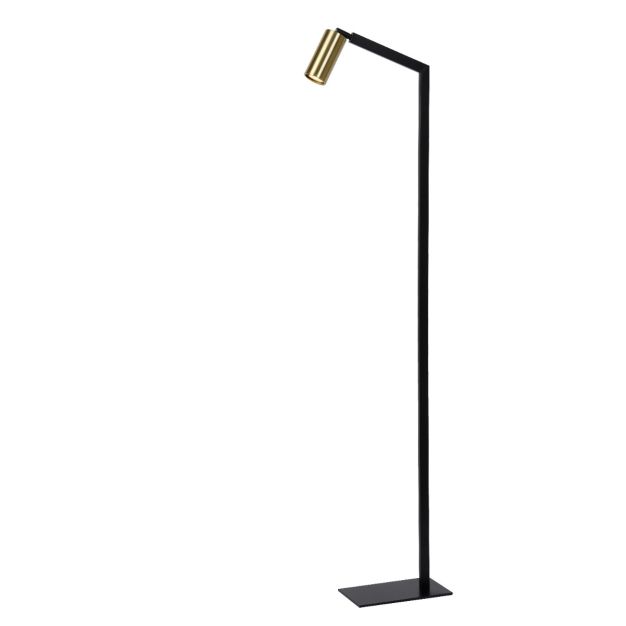 Lucide Sybil - Stehleuchte - 40 x 15 x 148,5 cm - schwarz & matt gold/messing