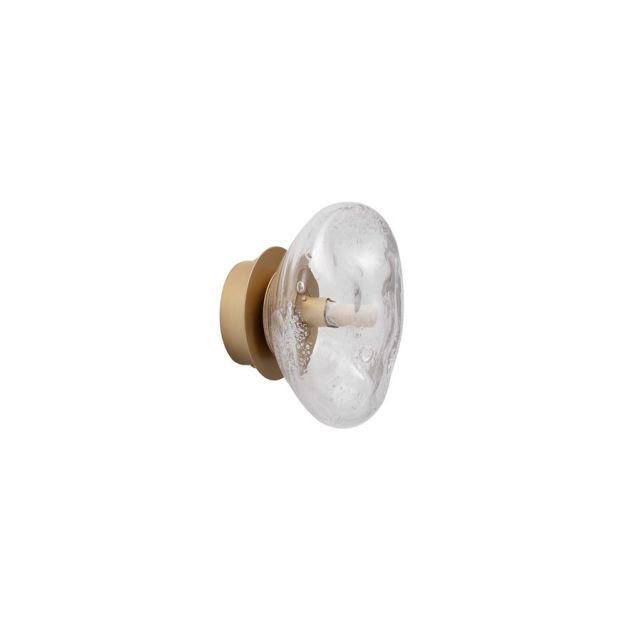 Nova Luce King - Wandleuchte - Ø 17 x 12 cm - Messing Gold und Transparent