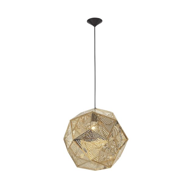 Nova Luce Foggia - Pendelleuchte - Ø 48 x 180 cm - Gold und Schwarz