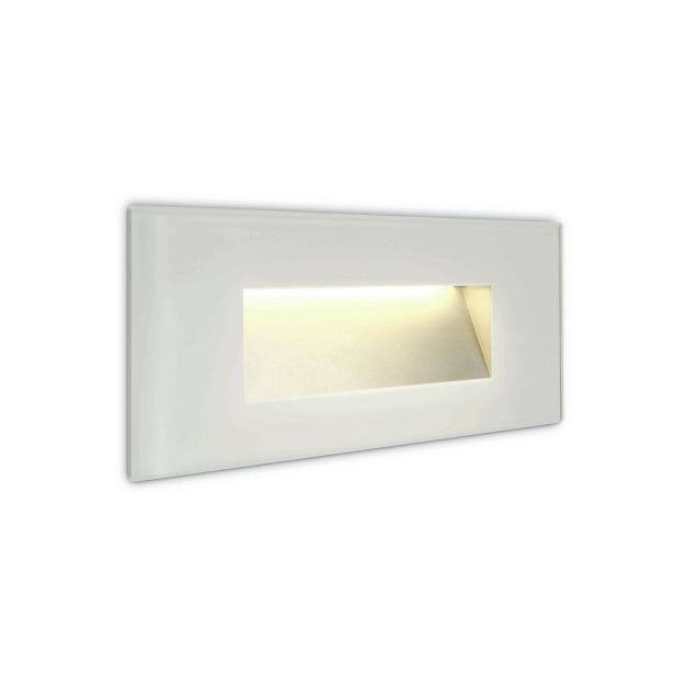 ONE Light Glass Face - Wandeinbauleuchte - 19 x 3,6 x 8 cm - 5W LED inkl. - IP65 - weiß