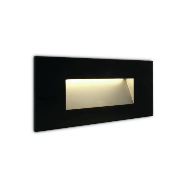 ONE Light Glass Face - Wandeinbauleuchte - 19 x 3,6 x 8 cm - 5W LED inkl. - IP65 - schwarz