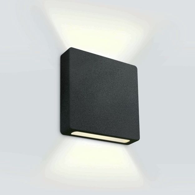 ONE Light Dark Light Step Series - Wandeinbauleuchte - 5 x 4 x 5 cm - 2W dimmbare LED inkl - IP65 - schwarz