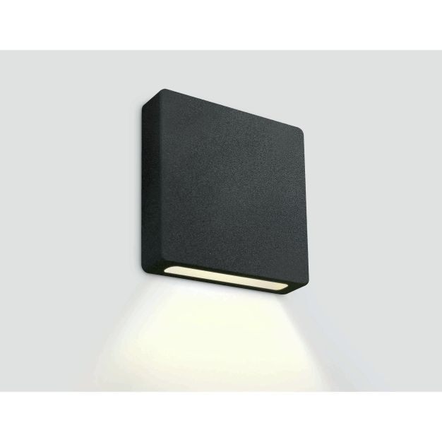 ONE Light Dark Light Step Series - Wandeinbauleuchte - 5 x 4 x 5 cm - 2W dimmbare LED inkl - IP65 - schwarz