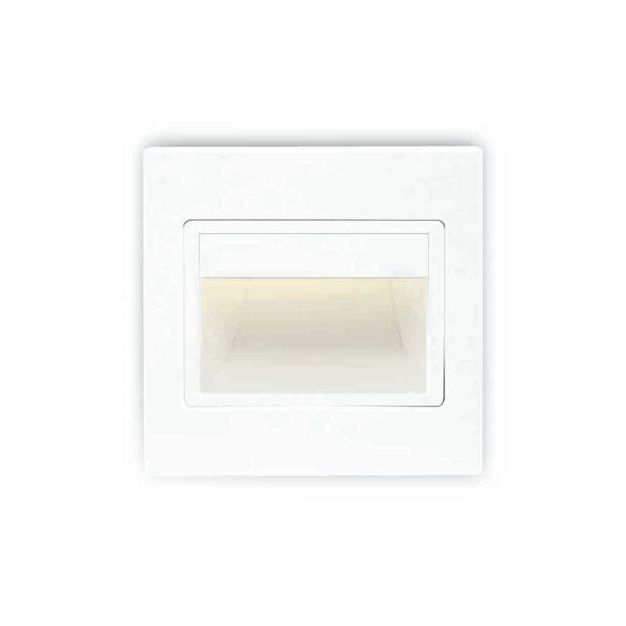ONE Light Indoor Square Wall Recessed - Wandeinbauleuchte - 9,4 x 3,5 x 9,4 cm - 1,5W LED inkl. - weiß