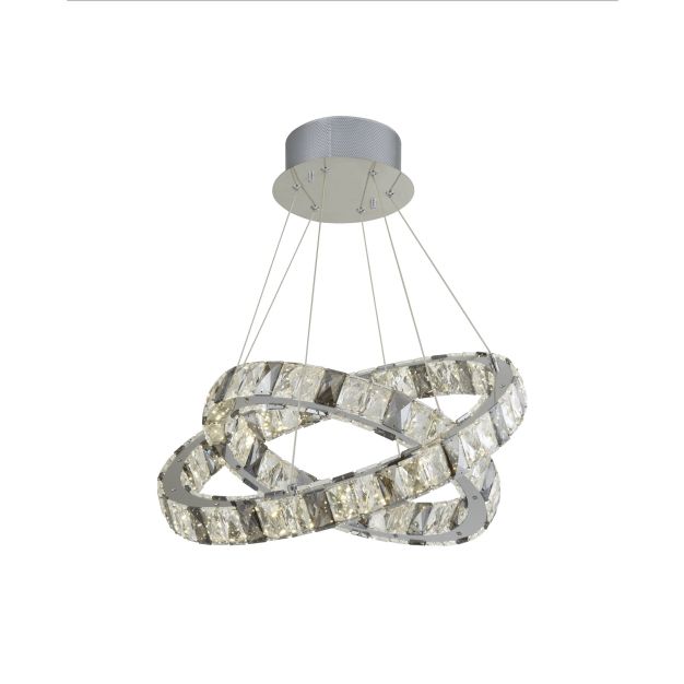 Searchlight Optica - Pendelleuchte - Ø 55 x 150 cm - 48W dimmbare LED inkl - Chrom