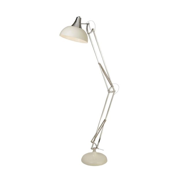 Searchlight Goliath - Tischlampe - 30 x 170 cm - Chrom, Creme und Grau