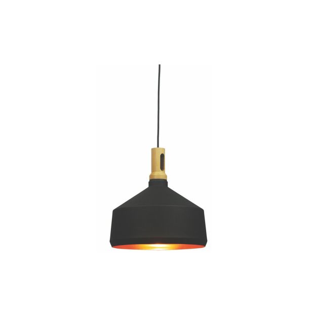 Artdelight Cornet - Pendelleuchte - Ø 36 x 173 cm - schwarz und gold