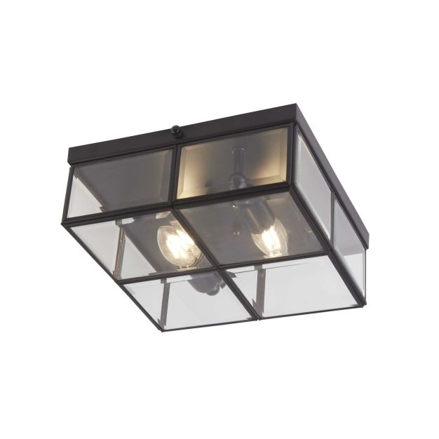 Searchlight Flush - Deckenleuchte - 25 x 25 x 10 cm - mattschwarz