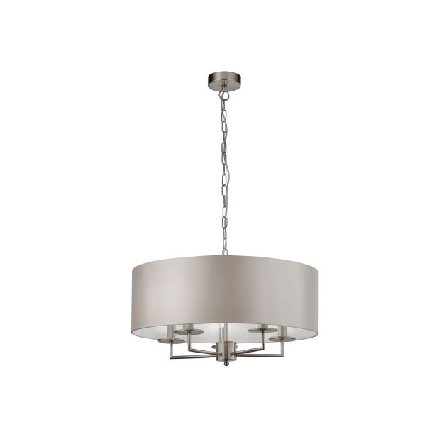 Searchlight Knights Bridge - Pendelleuchte - Ø 55 x 123 cm - satiniert silber