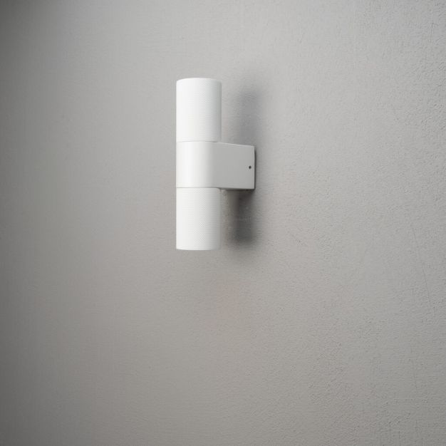 Konstsmide Temi Up/Down - Außenwandleuchte - 6,5 x 11,5 x 23,5 cm - IP54 - weiß
