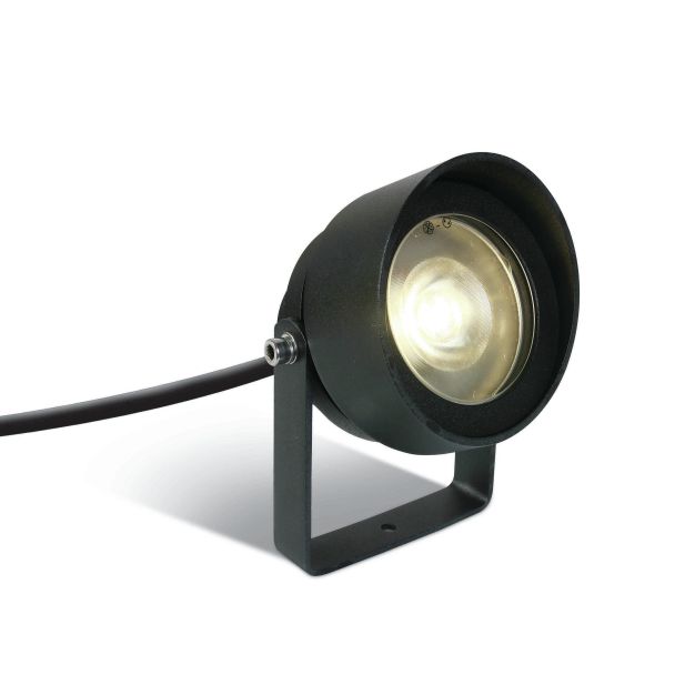 ONE Light Garden Round Spots - Bodenspot auf Erdspieß - Ø 10,3 x 12 cm - 11W LED inkl. - IP65 - anthrazit